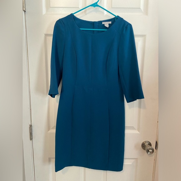 Teal 3/4 sleeve dress - Picture 1 of 3